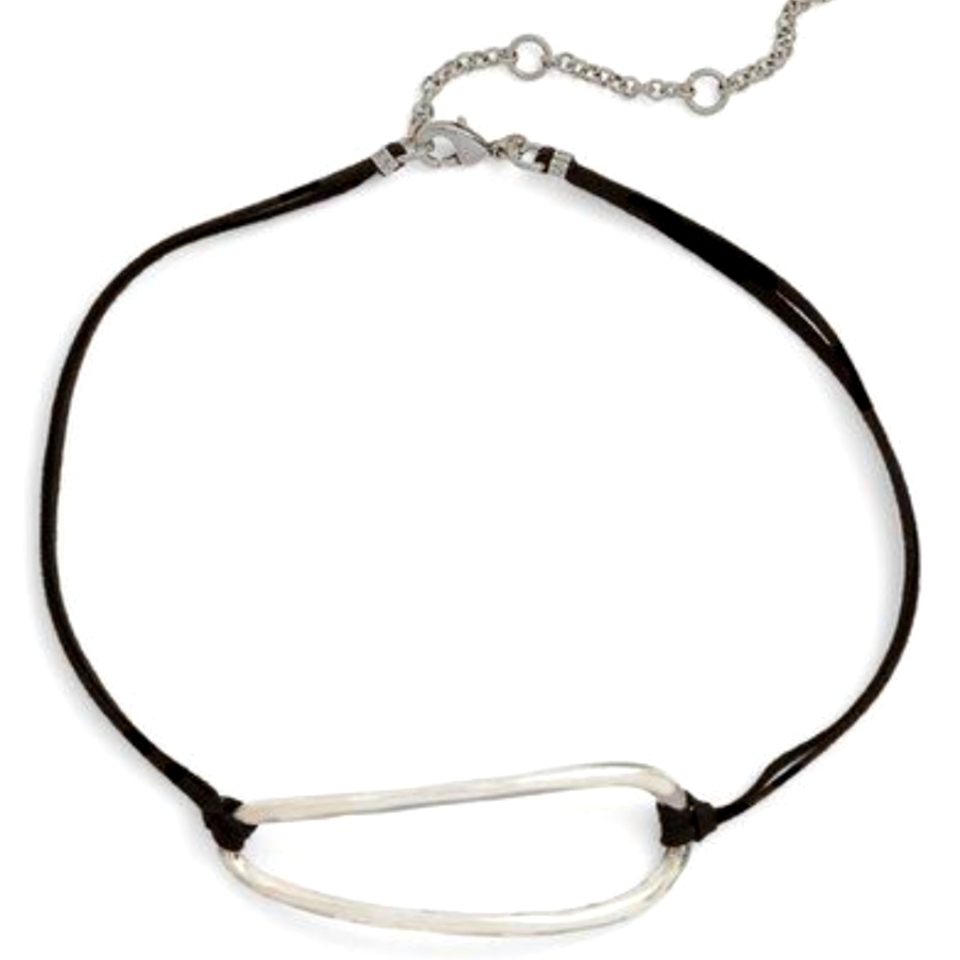 Treasure & Bond Black & Silver Choker Necklace